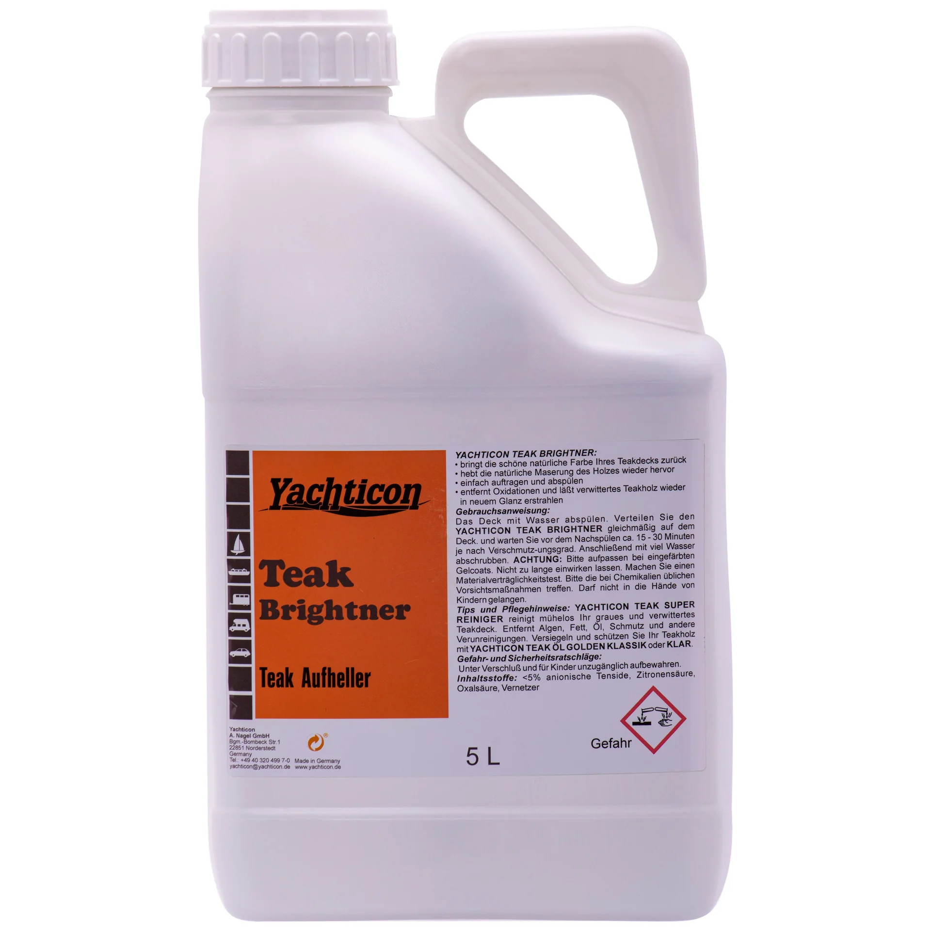 YACHTICON Teak Brightner 5 Liter Aufheller