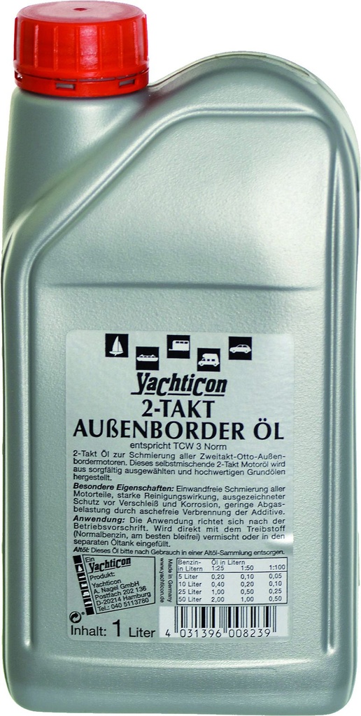 2-Takt-Öl für Außenbordmotoren 5 Liter, TCW 3