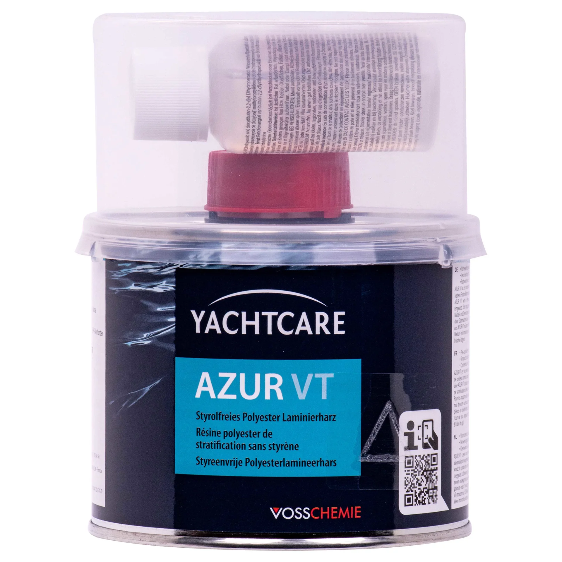 YACHTCARE Azur VT 500 g Polyesterharz styrolfrei incl. Härter