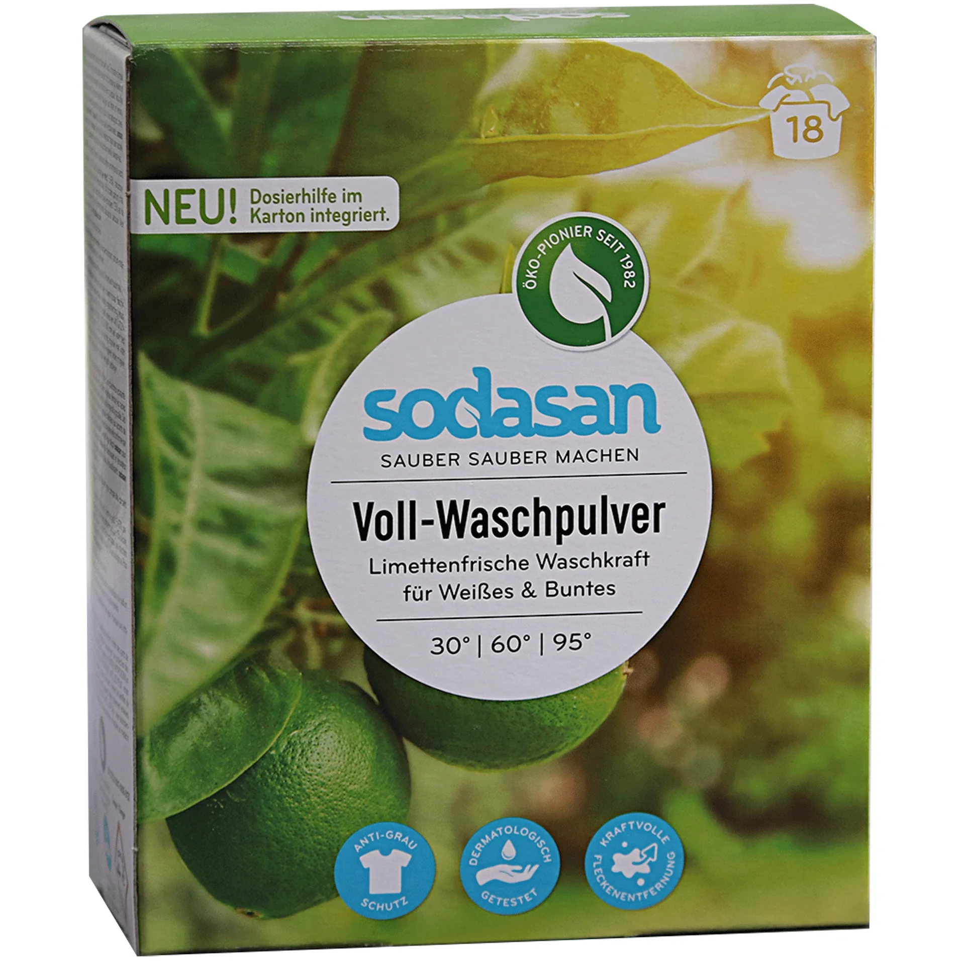 SODASAN Vollwaschpulver 1,01 kg für weißes & Buntes