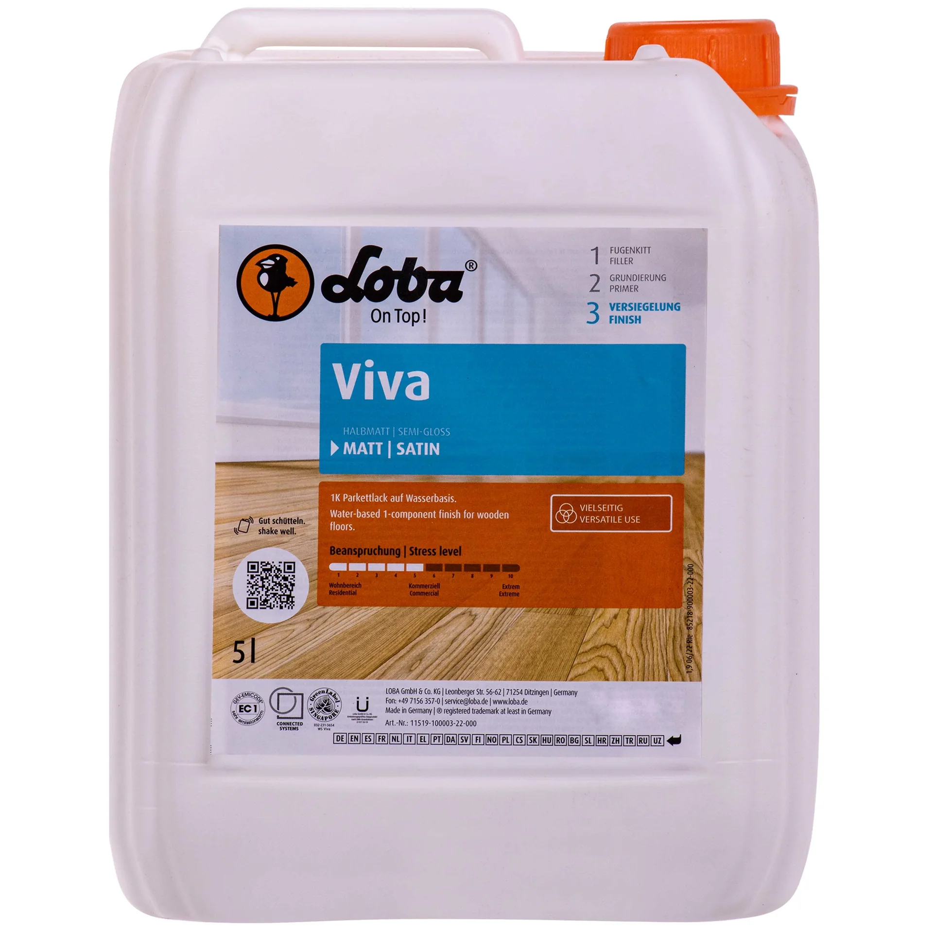 LOBA Viva 5 Liter matt 1K Parkettlack