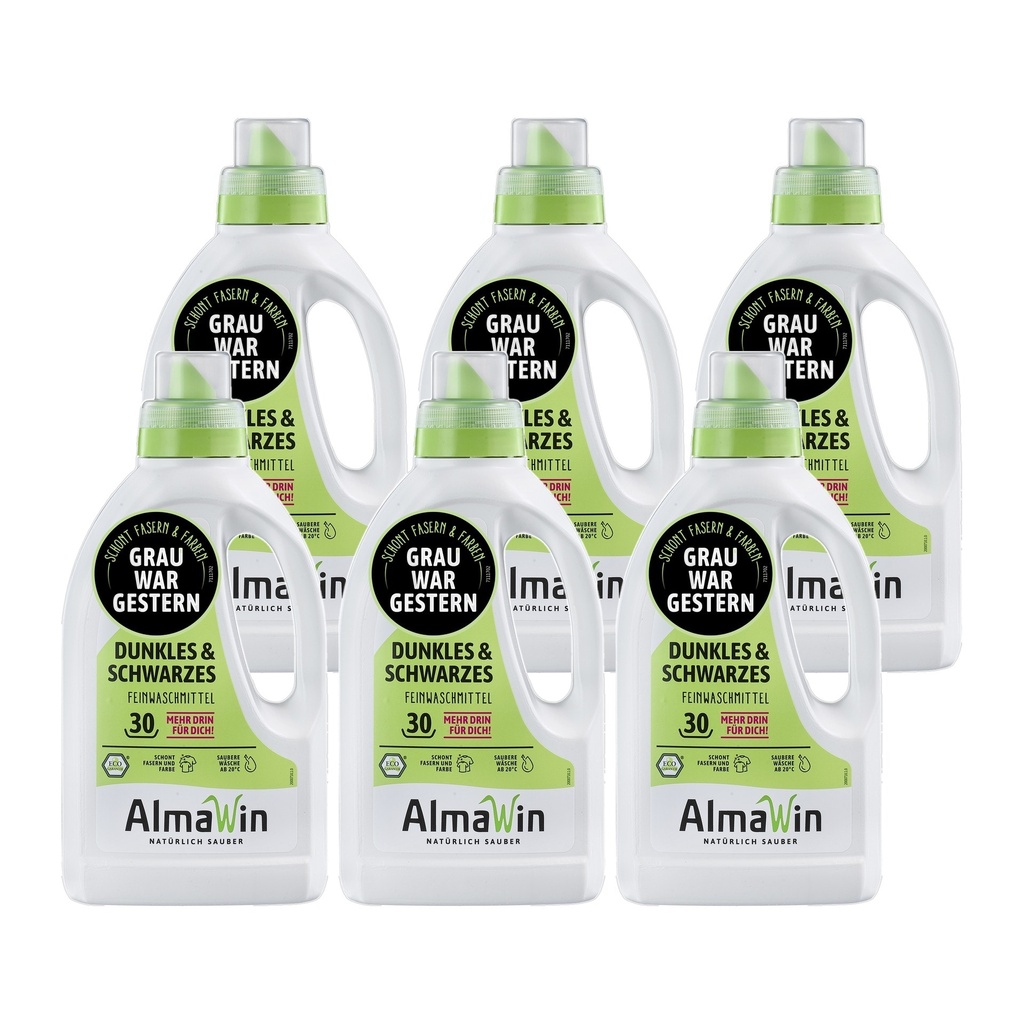ALMAWIN Waschmittel für Dunkles und Schwarzes 6 x 750 ml