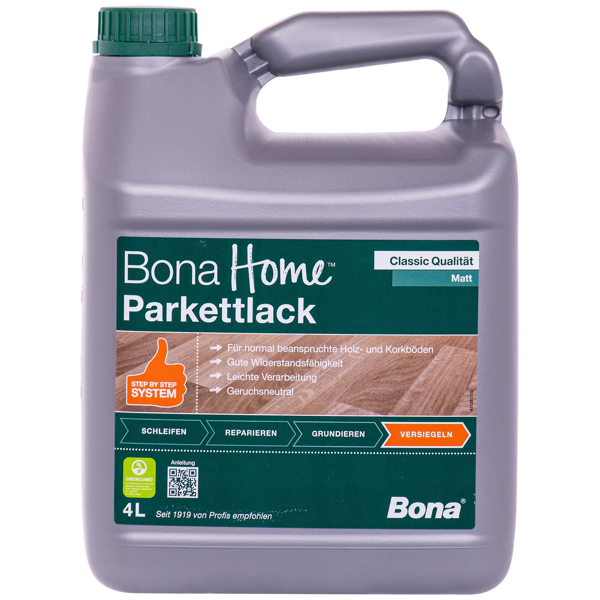 BONA Home Parkettlack Classic 4 Liter matt