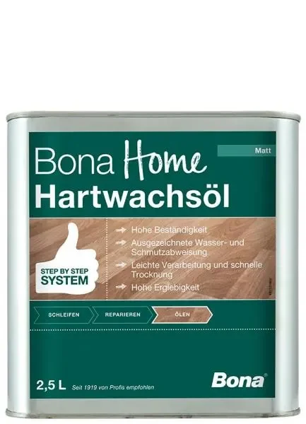 BONA Home Hartwachsöl 2,5 Liter matt