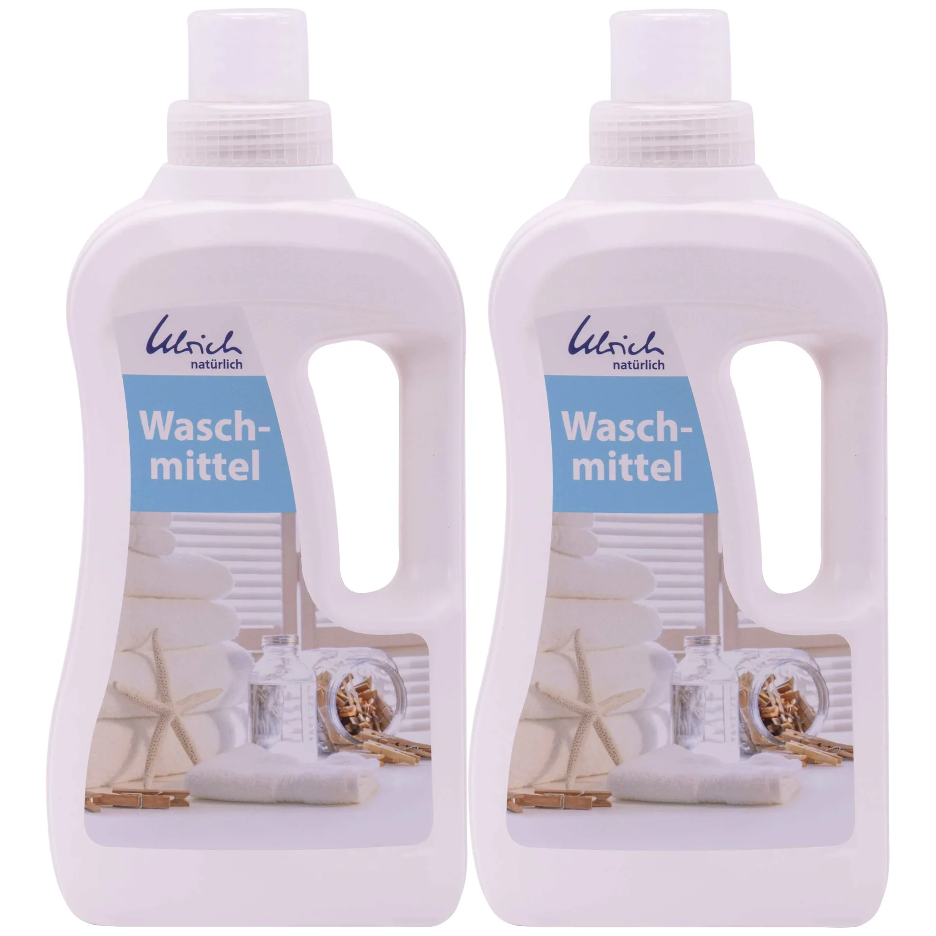 ULRICH natürlich Waschmittel 2 x 1 Liter flüssig NCP-vegan zertifiziert