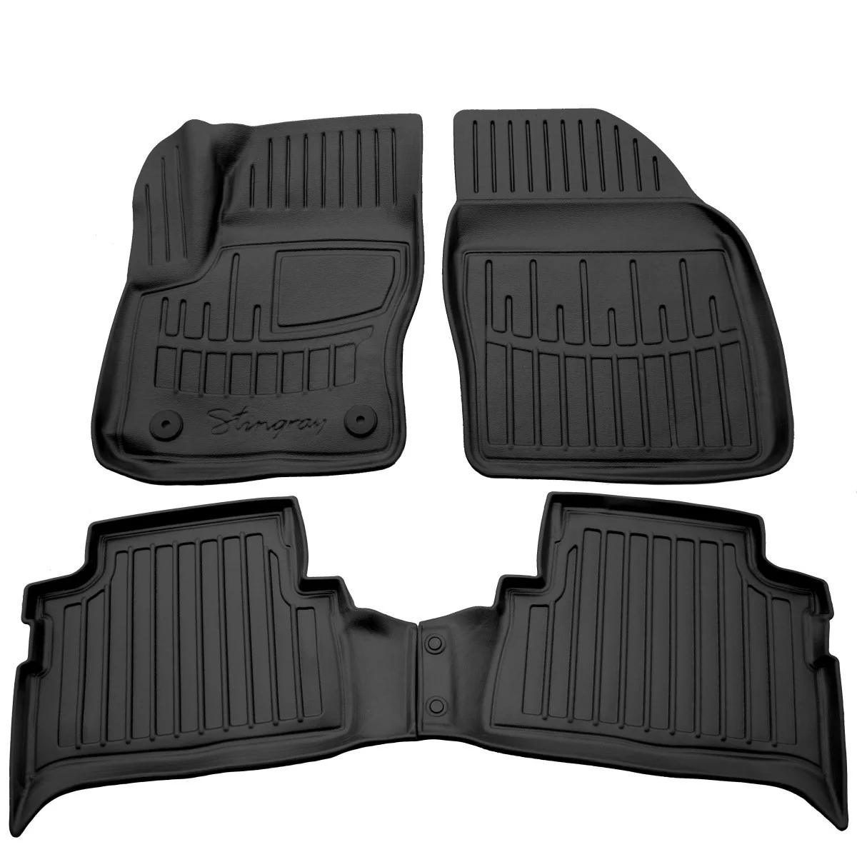 Fußmatten Auto, Gummimatten Auto 3D für FORD Kuga I (2008-2012), passgenaue Autofußmatten