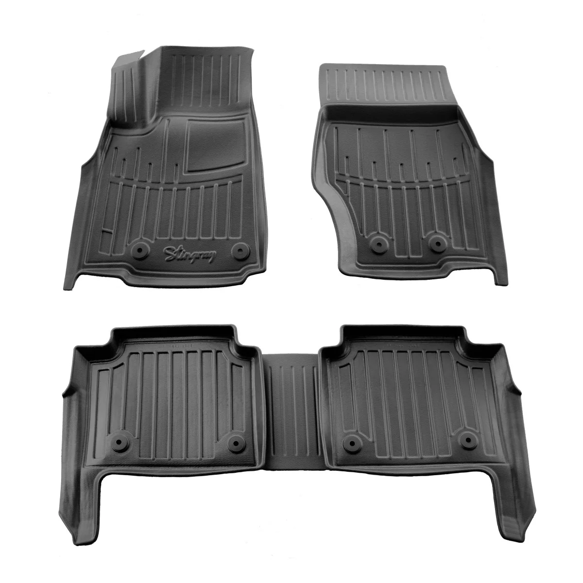 Gummifußmatten Auto 3D, passgenau für Grand Cherokee (WL) (2021-...) 5-Sitzer, geruchlos