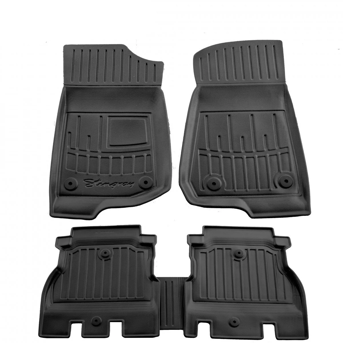 Gummifußmatten Auto für Jeep Wrangler JL (5 Türen) (2018-...), 3D, passgenau, rutschfest
