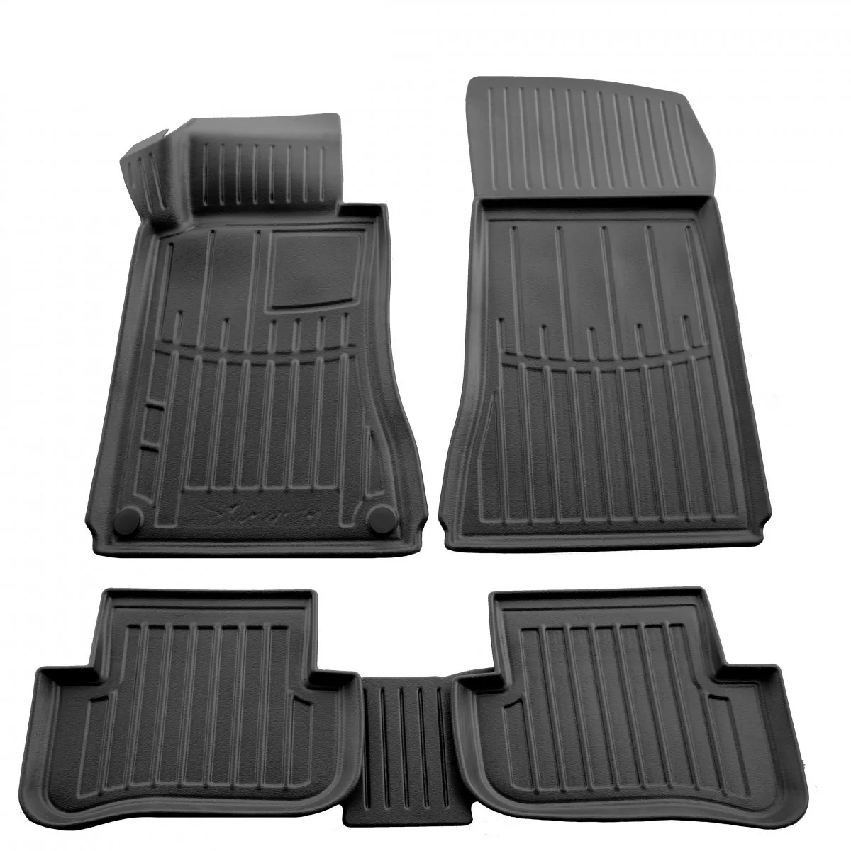 Fußmatten Auto, Gummimatten 3D für MERCEDES BENZ W203 C (2001-2007), passgenaue Autofußmatten