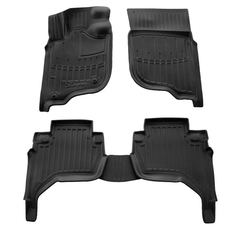 Fußmatten Auto, 3D Gummifußmatten Set, passgenau für MITSUBISHI L200 (KAOT) (2006-2015)