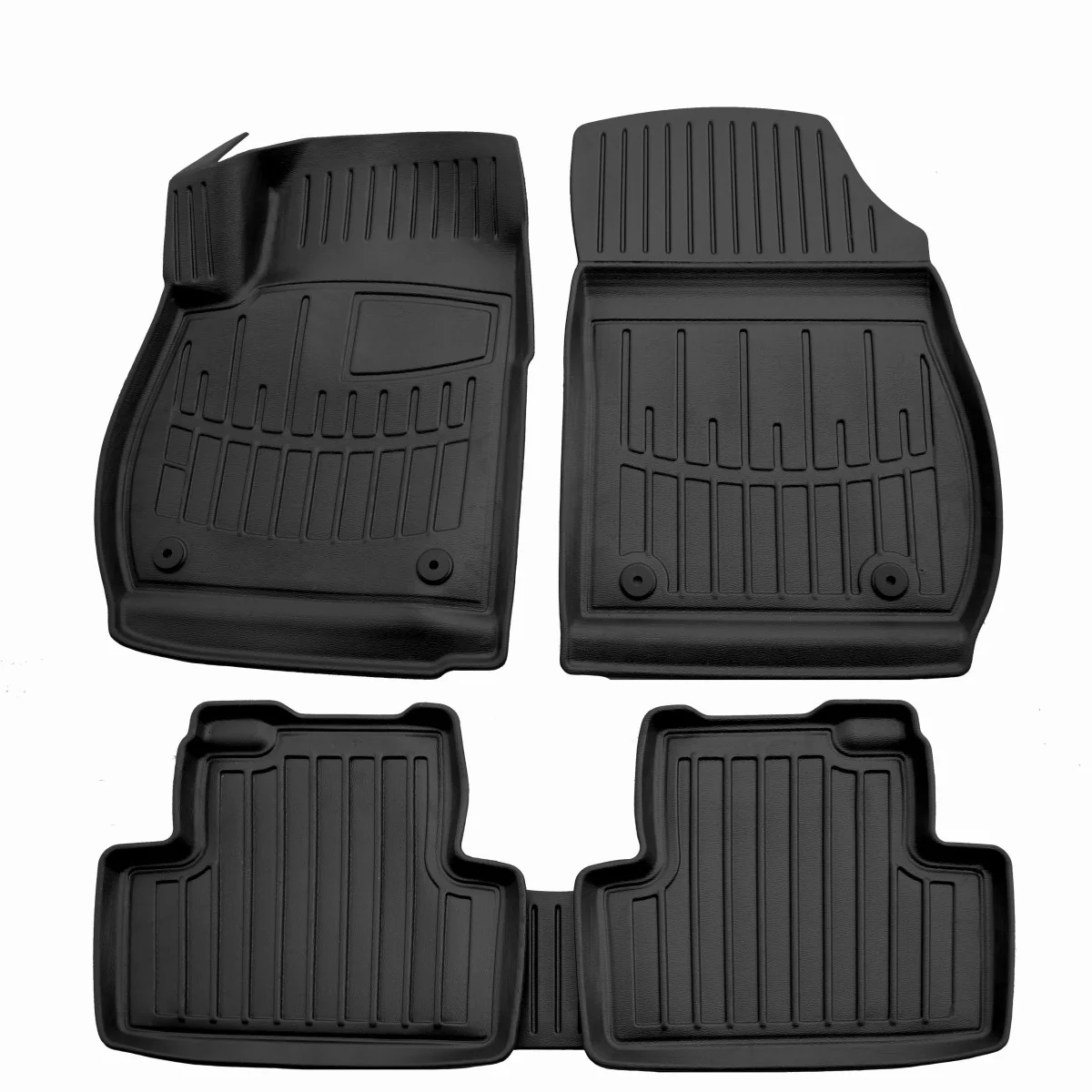 Fußmatten Auto, Gummimatten 3D für OPEL Zafira Tourer C (2011-2019), passgenau, hoher Rand