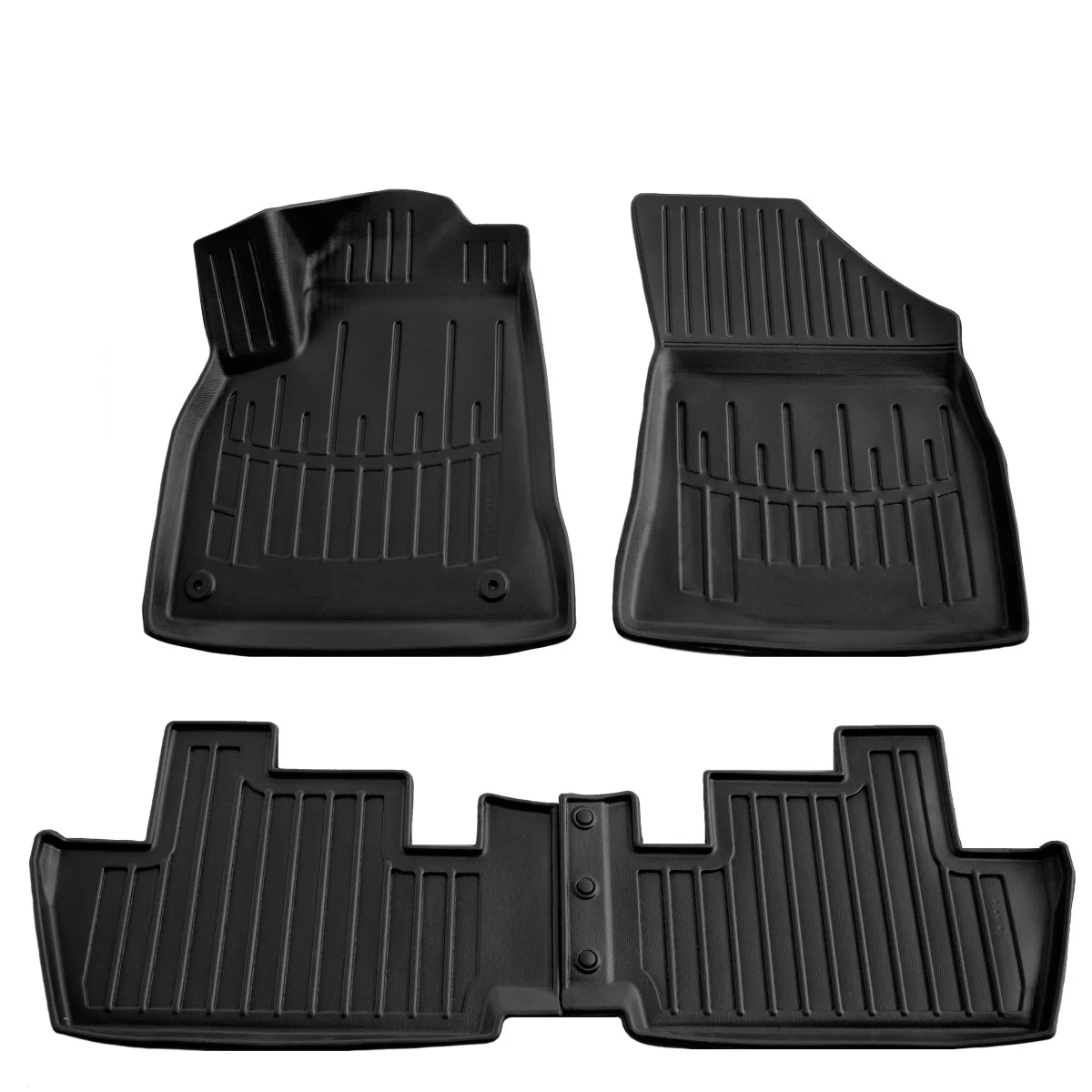 Fußmatten Auto, Gummimatten Auto 3D für PEUGEOT 3008 (2009-2016), passgenaue Autofußmatten