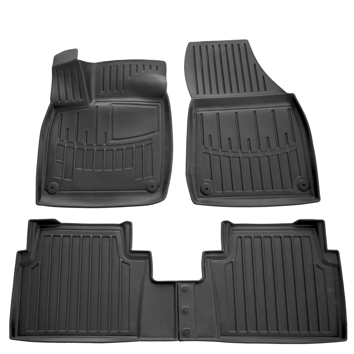 Gummimatten Auto für VOLKSWAGEN ID.6 (2021-...), 6/7 Sitzer, 3D, passgenau, mit 35mm hohen Rändern
