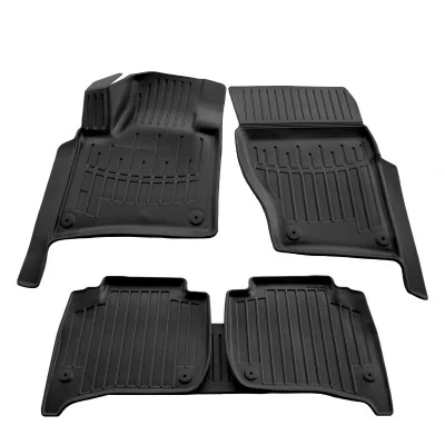 Gummifußmatten Auto für VOLKSWAGEN Touareg II (7P) (2010-2018), 3D, passgenau, mit hohem Rand