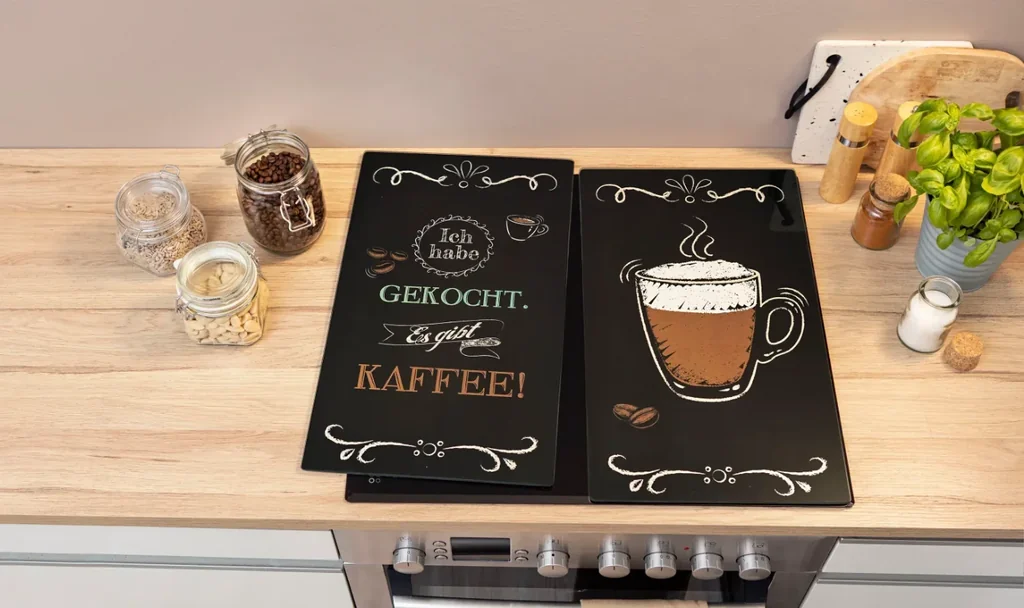 Herdabdeckplatten "Coffeetime" 2er-Set
