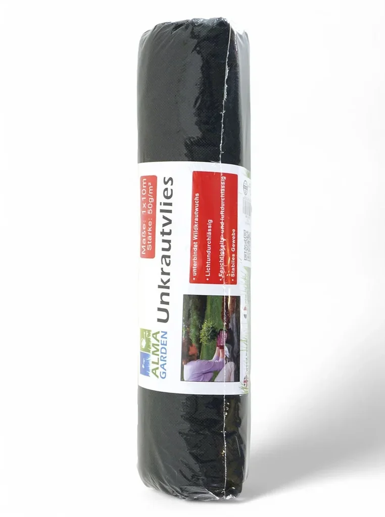 Unkrautvlies schwarz 10 m