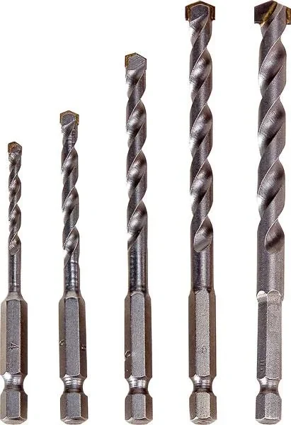 Hartmetall Bohrer Satz 5-teilig mit 6-kant Aufnahme