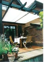 Pergola Bausatz inkl. Sonnensegel, weiß, 270 x 140 cm
