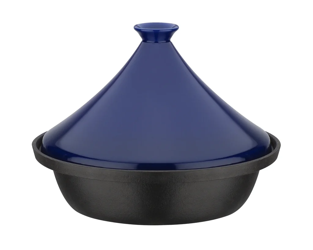 Tajine 2-farbig, blau - orientalische Pfanne mit Deckel