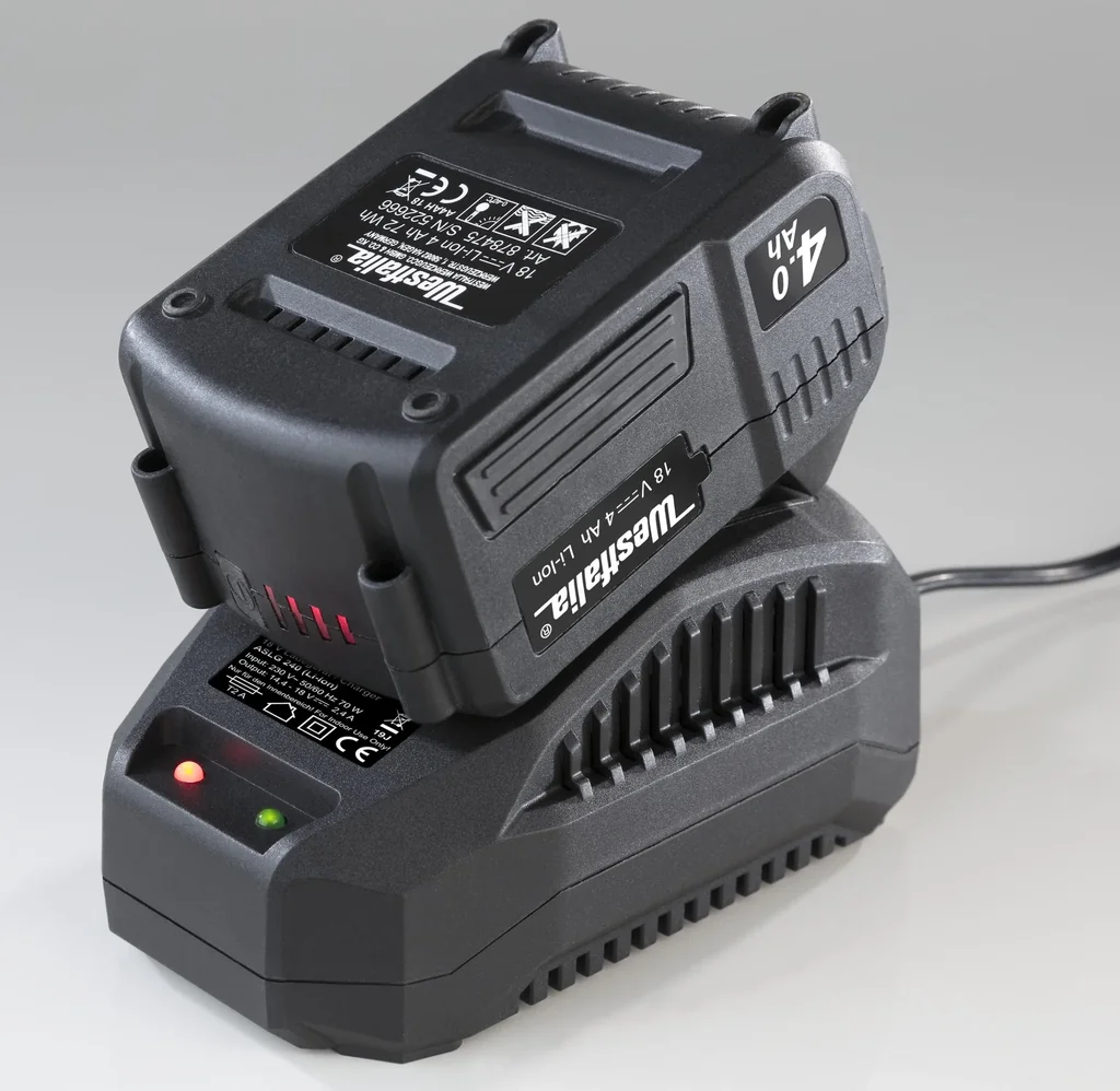 Starter Set 4 - 18 Volt Li-Ionen Familie: 1 x Akku 4,0 Ah + 1 x Ladegerät