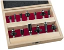 HM Fräsersatz 13-teilig (Oberfräsen), 8mm Schaft