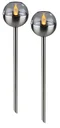 2in1 Solar Flacker Leuchten, amber, 2er Set