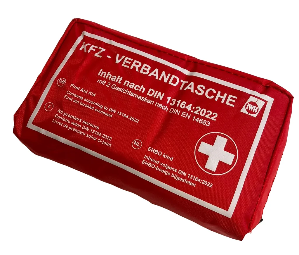 KFZ-Verbandtasche "rot" DIN 13164:2022