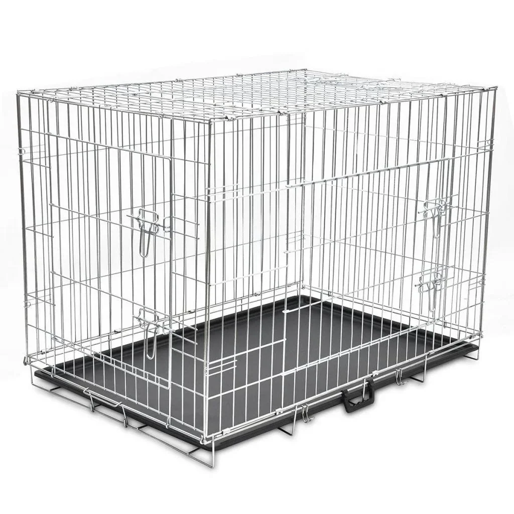 Zusammenklappbare XL-Hundehütte aus Metall
