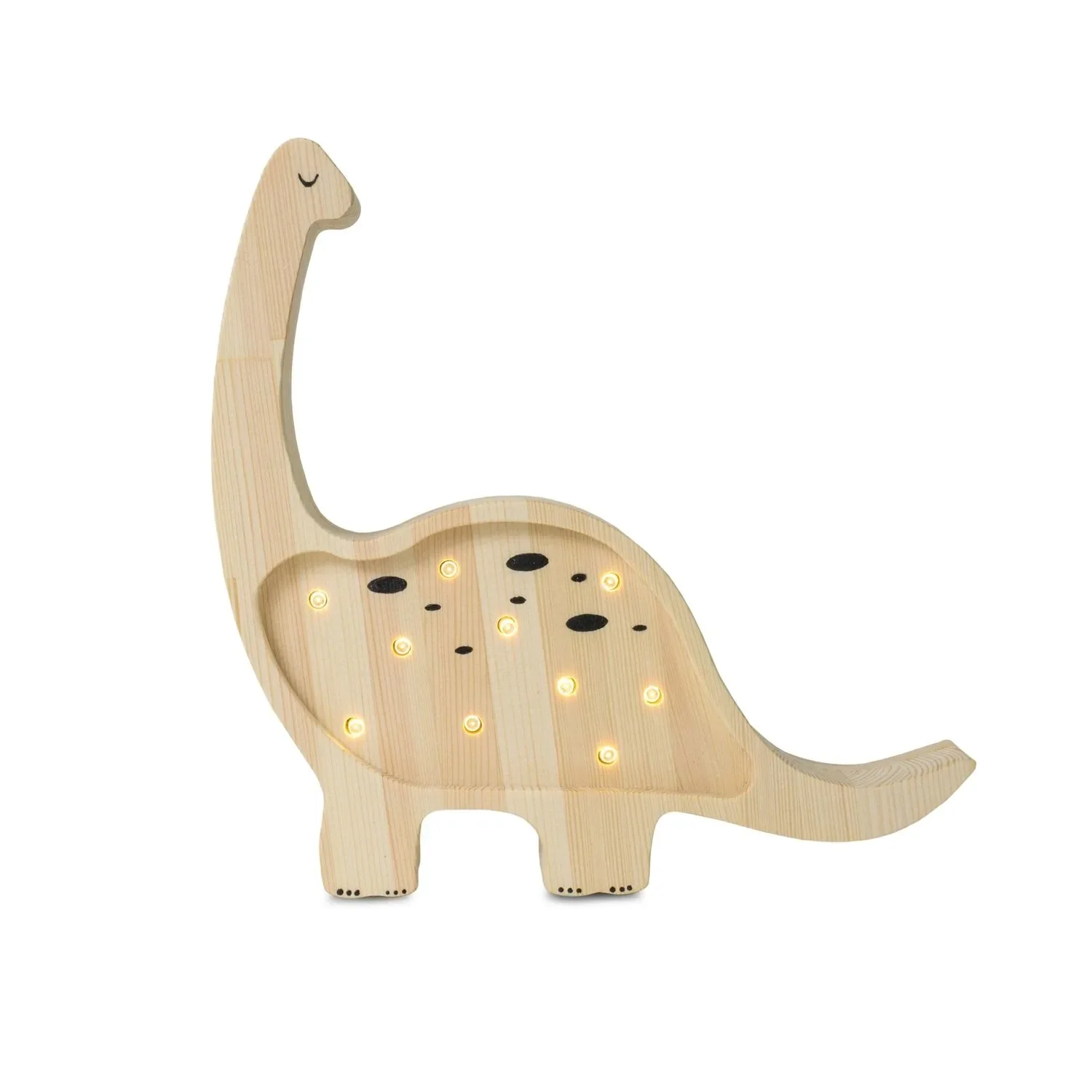 Little Lights Nachtlicht Kinder, Nachtlampe Mini-Dinosaurier - 100% Kiefernholz natur, Farbe: Jurassic Holz
