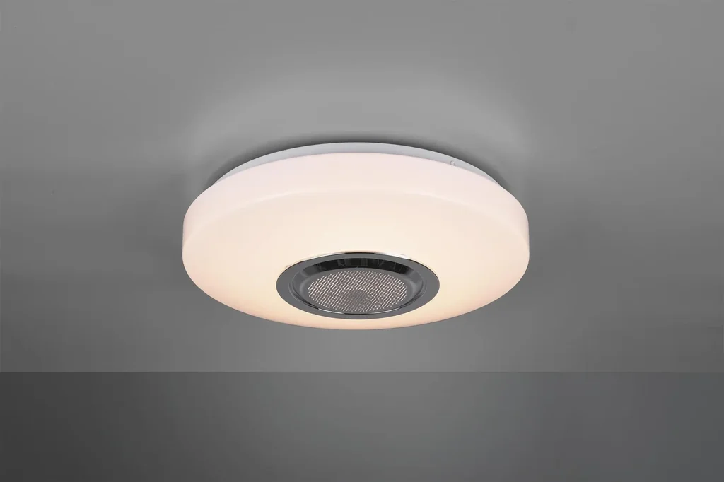 LED-Deckenleuchte MAIA, 10 W, 3000K, 1100 lm, RGBW, dimmbar, Fernbedienung, Bluetooth Lautsprecher, weiß
