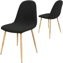 Design-Stuhl mit Stoffbezug schwarz 4 Stück