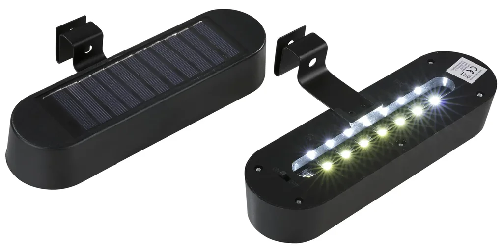 Solar LED Dachrinnenleuchte - 2 Stück