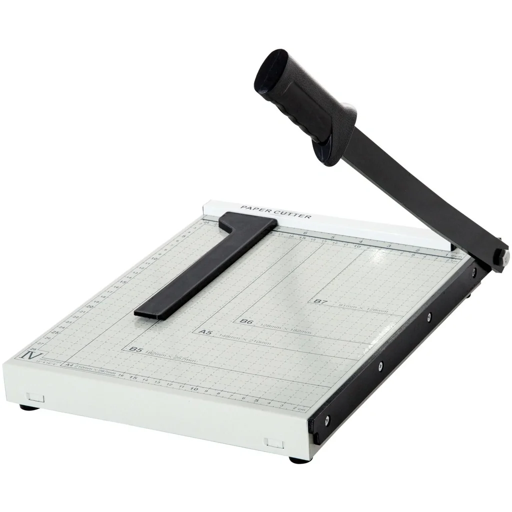 Papierschneidemaschine Hebelschneider Papierschneider Metall Weiß