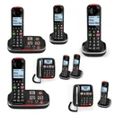 Senioren-Schnurlos-Telefon + schnurgebundenenes Telefon mit großen Tasten und hörgerätekompatibel