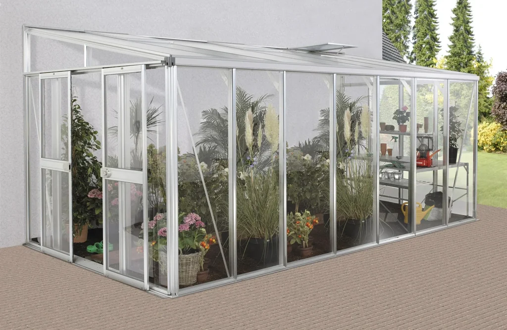 Pavillon-Nachrüstsatz für Gewächshaus Helena 11900, Farbe alu