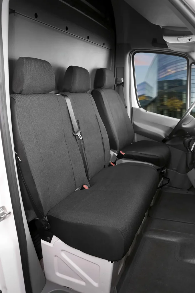 Passform Sitzbezüge Ford Transit für Einzelsitz und Doppelbank vorne aus Stoff ab BJ 08/2000 bis 04/2014