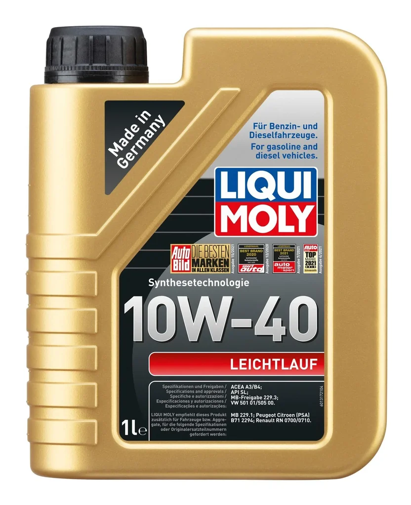 Mineralisches Leichtlaufmotorenöl 10W-40, Ganzjahresöl für Benzin- und Dieselmotoren, 1 Liter