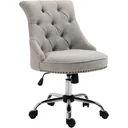 Polsterstuhl mit Chesterfield-Lehne hellgrau