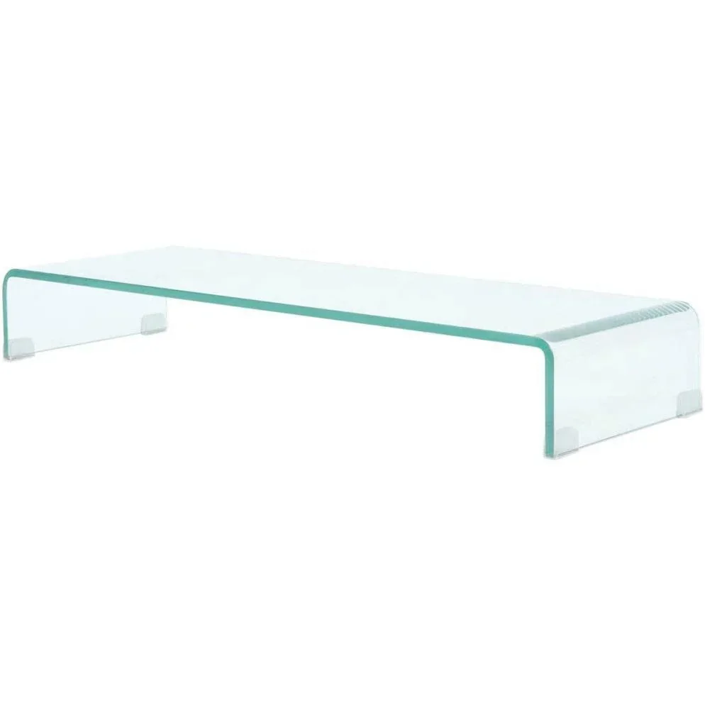 TV-Schrank/Monitorerhöhung transparent 90x30x13 cm Glas