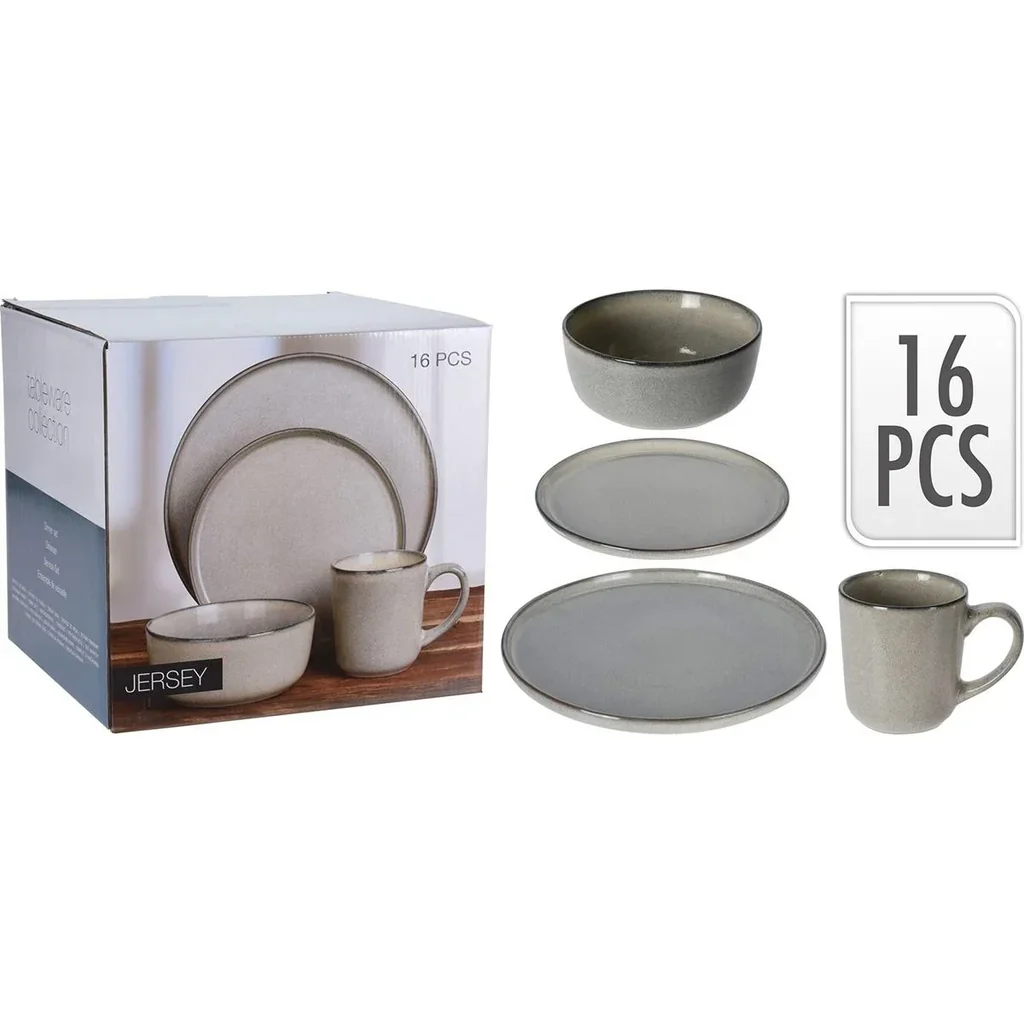 Excellent Geschirrset - 16 Teile - Steingut - Beige