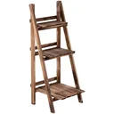 Pflanzentreppe L40 x W37 x H93cm Blumenregal 3 Stufen Tannenholz