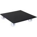 Multi Roller MR 1391, 45 x 45 x 9,5 cm, harte Rollen Ø 75 mm, Rollenlager, Aluminium Noppenblech, Tragkraft 150 kg