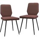 Esszimmerstühle 2-Sitzer Stoff braun
