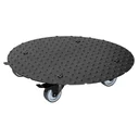 Multi Roller MR 7006, Ø 38 x 7,5 cm, softe Rollen Ø 50 mm, Gleitlager, 2 Bremsen, Alu Riffelblech, Tragkraft 150 kg