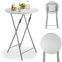 Bartable klappbar weiß, Holzdekor Typ