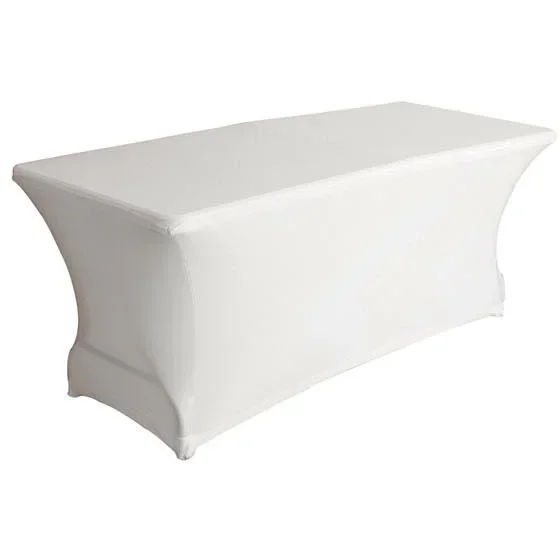 Abdeckung für rechteckigen Tisch - Stretch - 75 x 180 x 74 cm - Weiß
