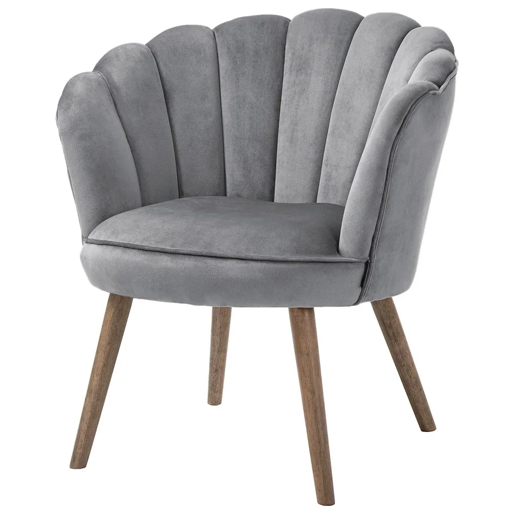 Esszimmerstuhl Küchenstuhl Sessel mit Rückenlehne Wohnzimmerstuhl Polyester Gummiholz Dunkelgrau 66 x 72 x 79 cm