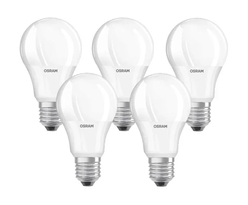 LED Glühlampe mit 8,5 Watt, E27, warmweiß - 5 Stück