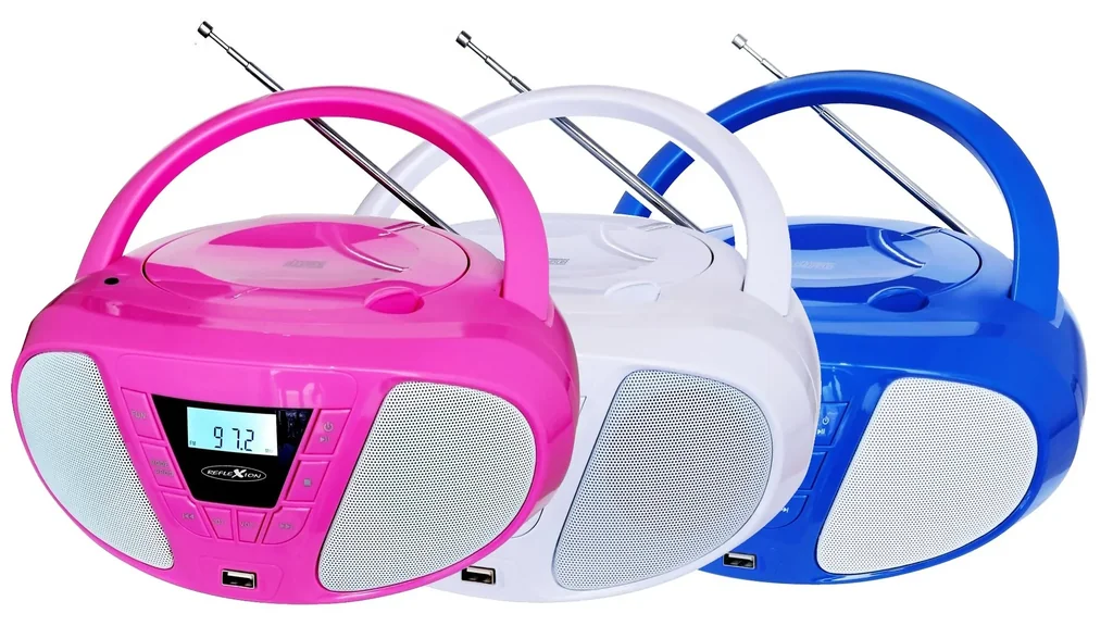 CD Radio Boombox mit UKW-Radio, CD und AUX-IN, blau