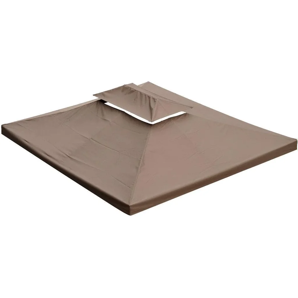 Ersatzdach für Metall-Gartenpavillon 3x4m kaffeebraun